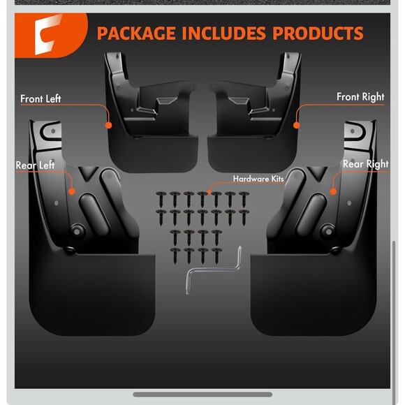 Upgraded Mud Flaps Compatible with 2025 2024 2023 2022 Toyota Tundra Accessories - Picture 6 of 7